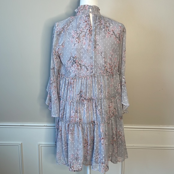 Storia Gwendolyn Floral Tiered Chiffon Dress. - Picture 7 of 8